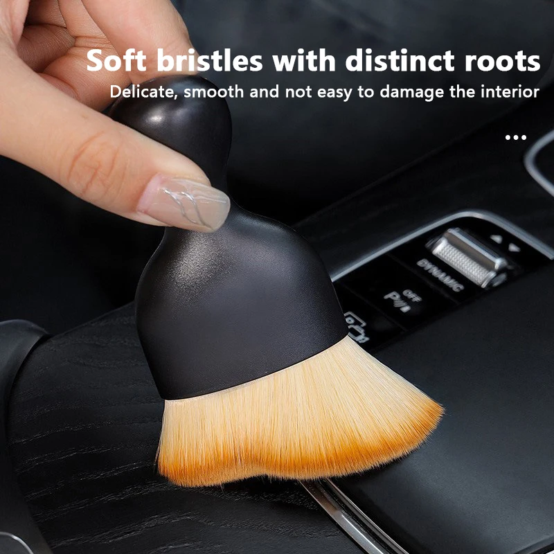 Car Interior Cleaning Tool Dashboard Air Outlet Soft Brush Auto Home Office Crevice Dust Removal Artifact Brush