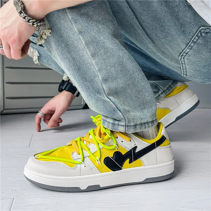 Neue Mode Männer vulkan isieren Schuhe Sport Tennis Freizeit schuhe atmungsaktive rutsch feste flache Schuhe Turnschuhe Skateboard Schuhe für Männer