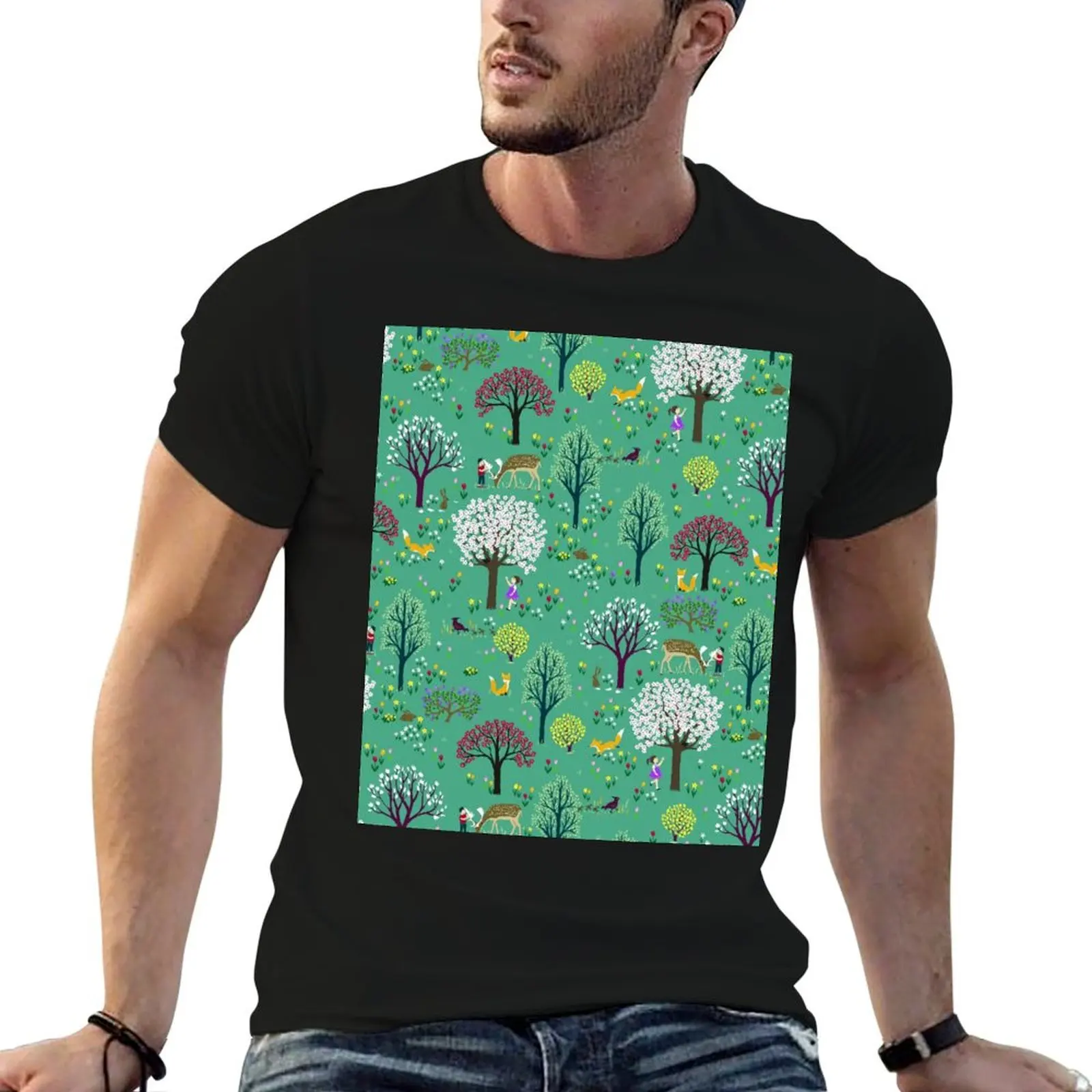 

Spring Garden T-Shirt cotton t shirt pack t shirts for man pack white T-Shirt