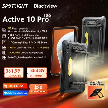 [Weltpremiere] Blackview Active 10 Pro Robuste Tablets 5G MTK 7300, 11