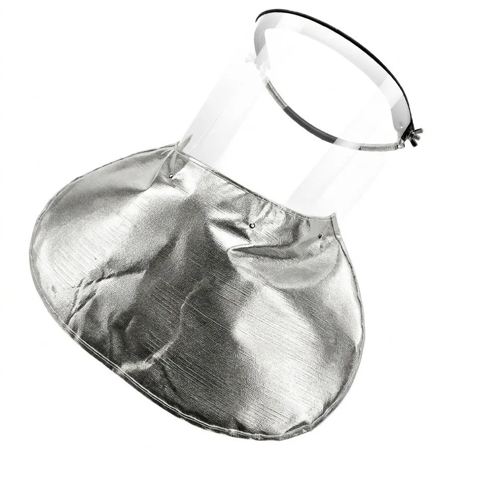 Aluminum Foil Heat Resistant Shield Extended Thermal Protection Hood Screen 180 Degree Flip Up Visor For Welding Steel Mill