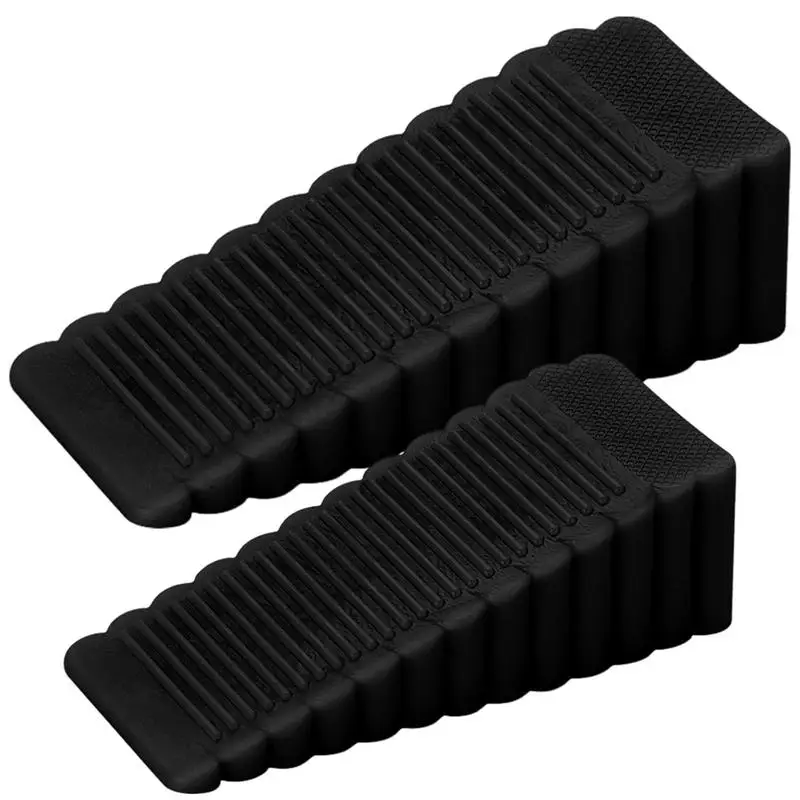 Silicone Door Stopper Rubber DoorStops Wedge Block Door Rear Retainer Safety Windproof Home Office Door Anti-collision Stopper