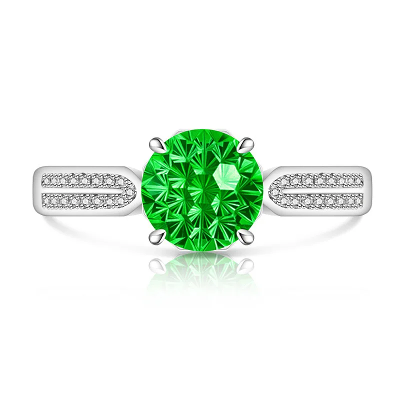 Schlichter, Dezent-Eleganter 925 Sterling Silber Dahliaschliff Hochkarätiger Diamant Mode Damenring Schmuck – Detail 16