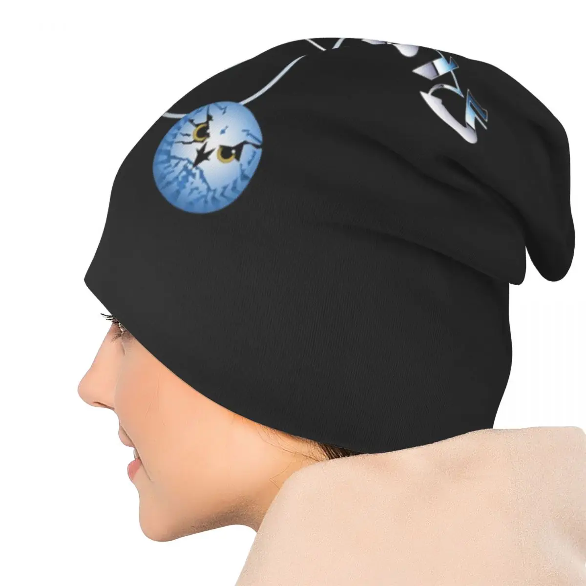 أميغا Psygnosis البومة Skullies قبعة حريمي دافئة الخريف الشتاء في الهواء الطلق قبعة محبوك بونيه قبعات للجنسين الكبار