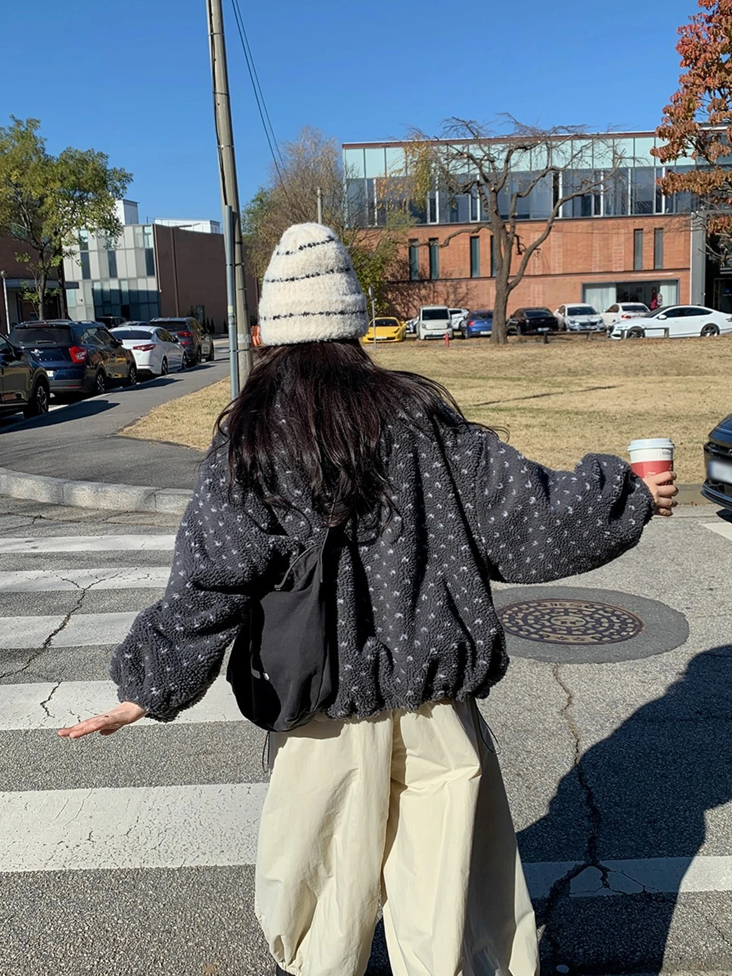 السيدات Thiened ort لامب الفراء Jaet شتاء جديد Sle كسول Sle معطف القطن الجزء العلوي من الجسم القلب نقطة التطريز الدفء الحد