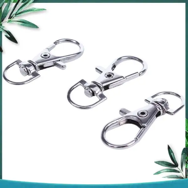 YSS-60 Pcs 20Mm Outside Dia Universal Split Key Rings Keychain Holders & 20Pcs Metal Lobster Trigger Keychain 35Mm(2Set)