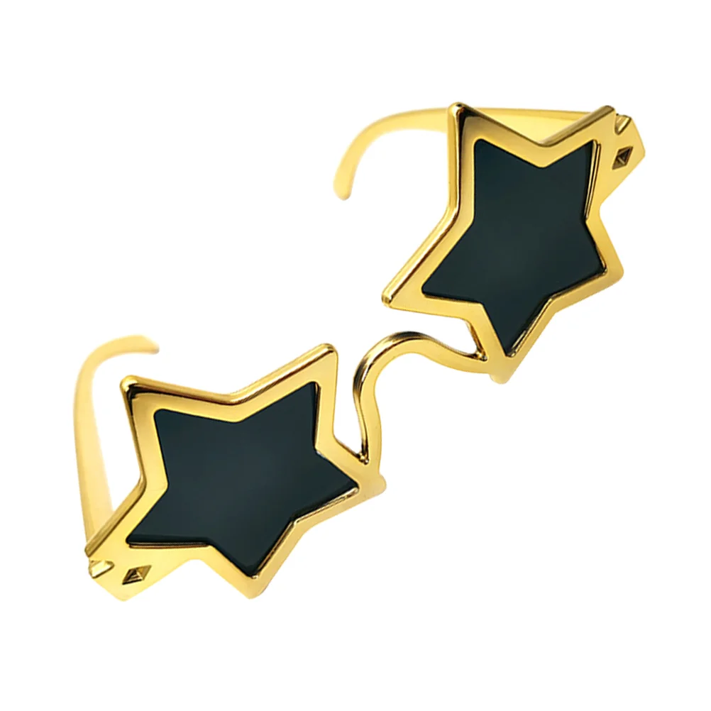 

Pentagram Glasses Star Sunglasses Bulk Gold Shape Photo Booth Props Pvc Yellow for Kids Party