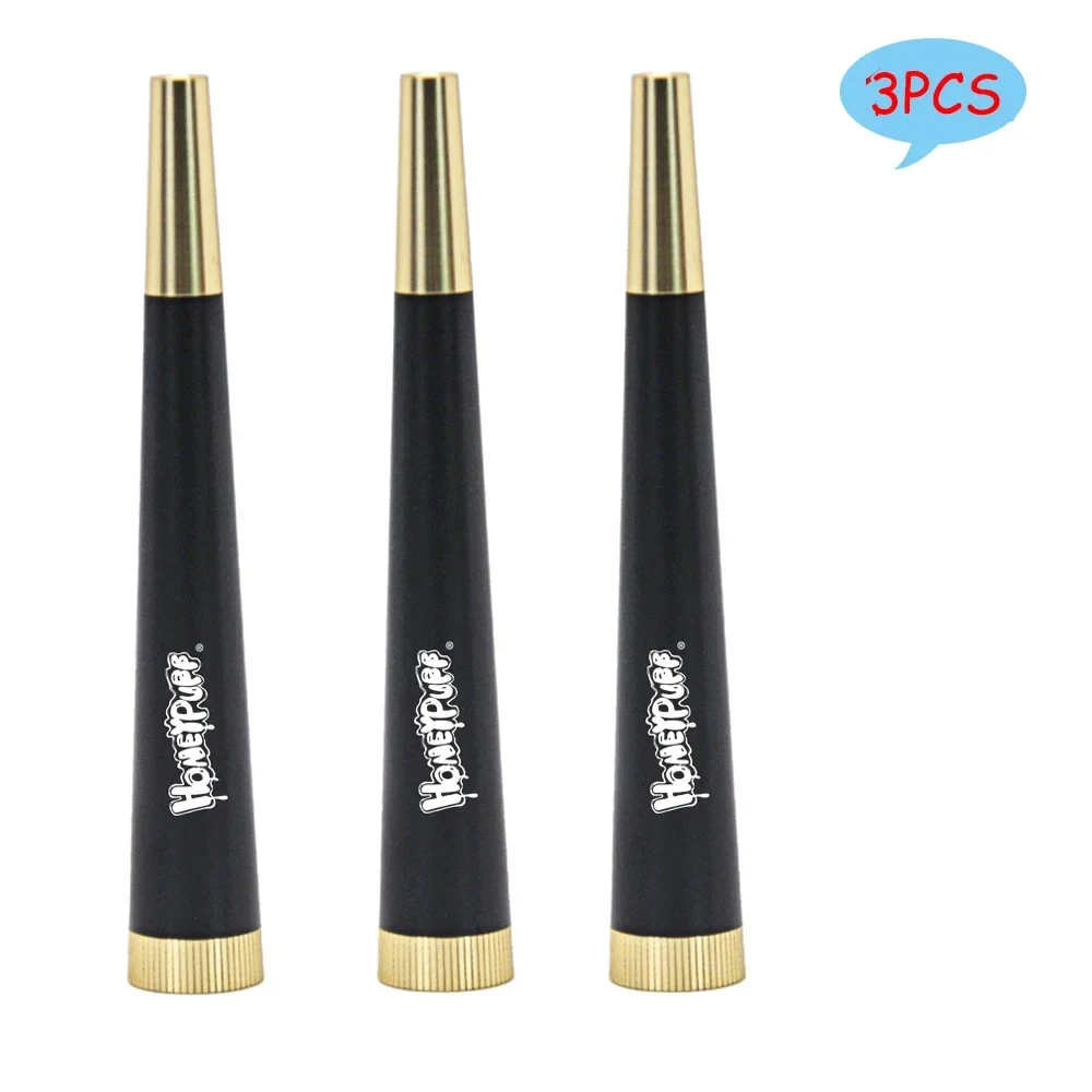 HONEYPUFF Removable Metal With Filter Mouth Tips Fashion Cool Cone Shape Tobacco Herb Simple трубка Customised logos available