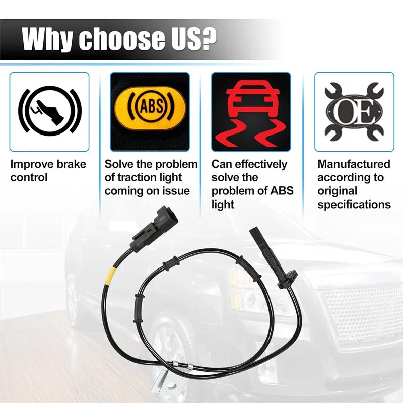 مستشعر سرعة العجلات ABS الأمامي الأيسر والأيمن البلاستيكي لسيارة تشيفي إكوينوكس جي إم سي تيرين 2010-2015 20811372 قطع غيار السيارات #1