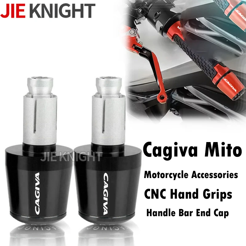 Para Cagiva Mito 125 Raptor 650 1000 Canyon 500 600 Navigator 1000 River accesorios de motocicleta CNC empuñaduras de mano tapa de extremo de barra