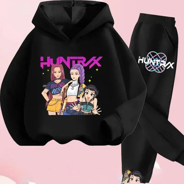 K-pop Anime Hunter Ensemble pour enfants Sweats à capuche, leggings, vêtements pour enfants personnalisés à la mode pour hommes et femmes printemps et automne