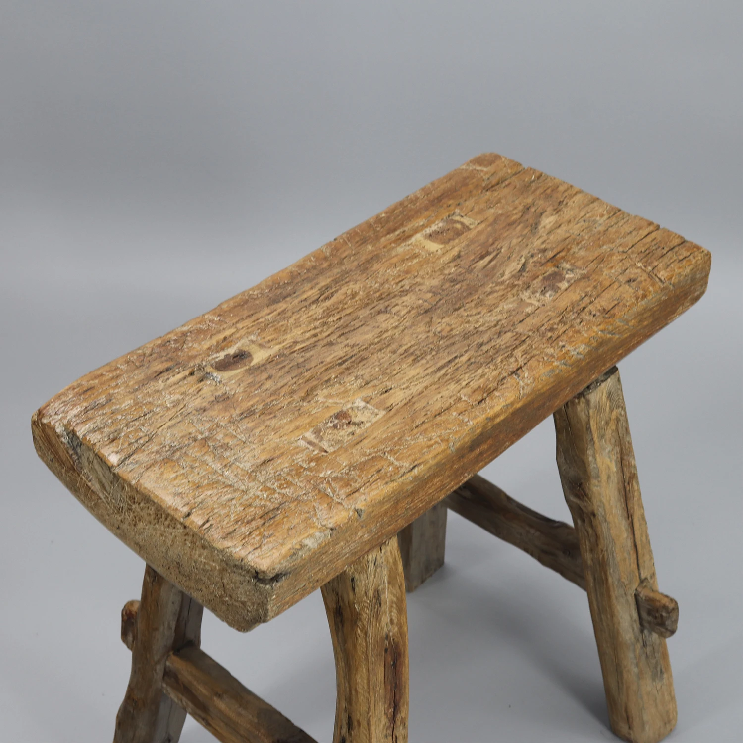 Old Wooden Stool, Bathroom Bench, Chinese Antique, Pedestal, Medium Size