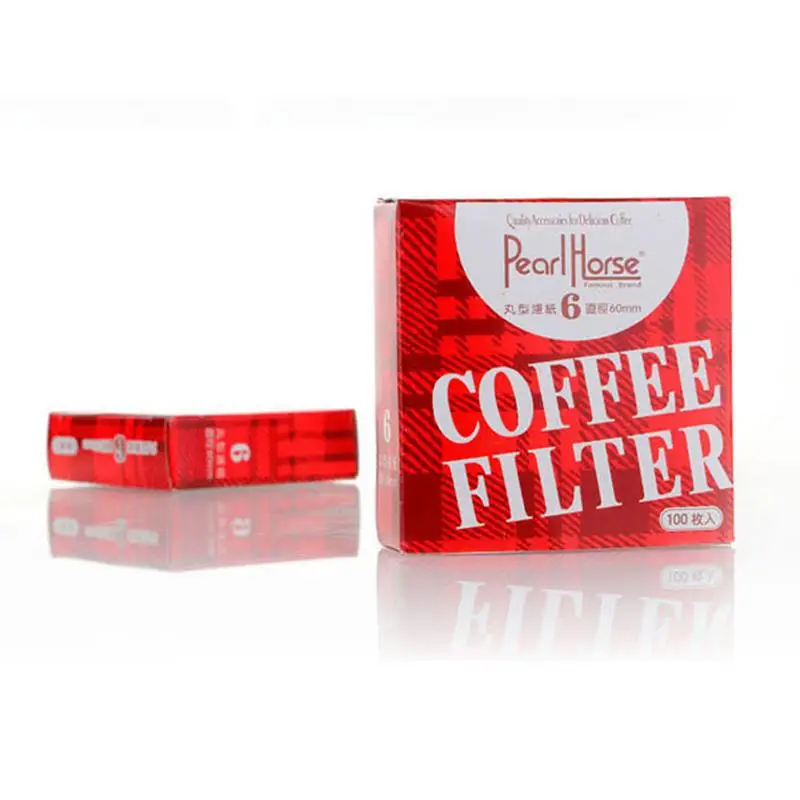 Round Coffee Filter Paper 100pcs Pill-shaped Moka Pot Coffee Maker Filter Circular Hand-poured Coffee Tools