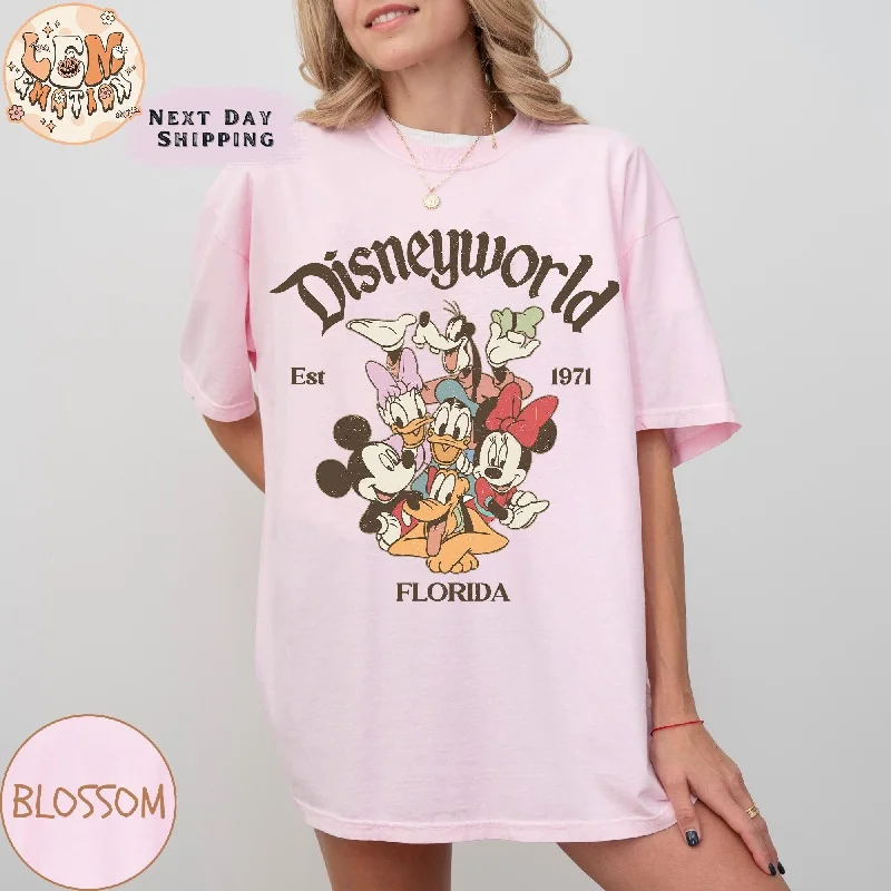 2025 الصيف ديزني ميكي ماوس 100% القطن الخالص تي شيرت عارضة أعلى للرجال والنساء، فضفاضة قصيرة الأكمام تنفس #2