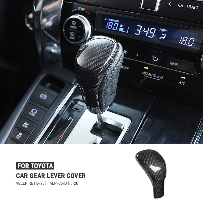 

Для Toyota Vellfire Alphard 2015-2020 настоящее углеродное волокно, автомобильная ручка переключения передач, наклейка, накладка, внутренняя отделка, декоративные аксессуары