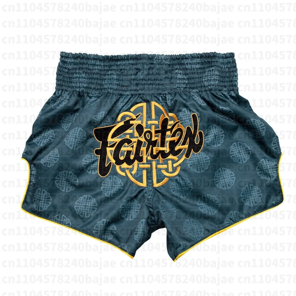 Neue Muay Thai Shorts Quantum Herren Kinder Oversize Atmungsaktive Schnelltrocknende Achteckige Käfig-Trainingsshorts – Detail 5