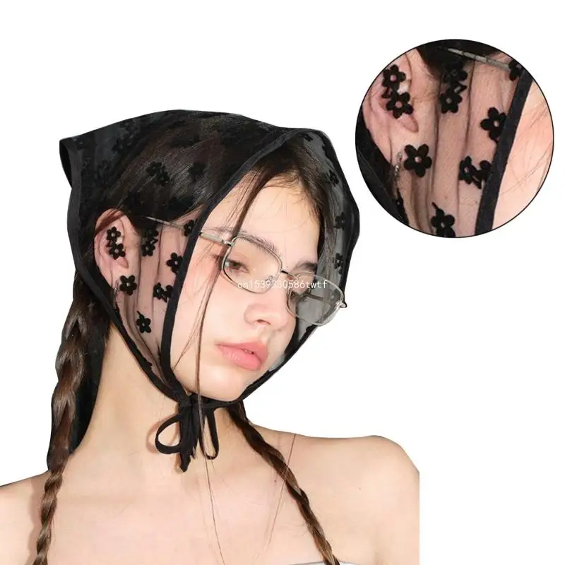 Sophisticated Headscarf Sheer Lace Hairbands Perfect for Everyday Wear Party Dropship