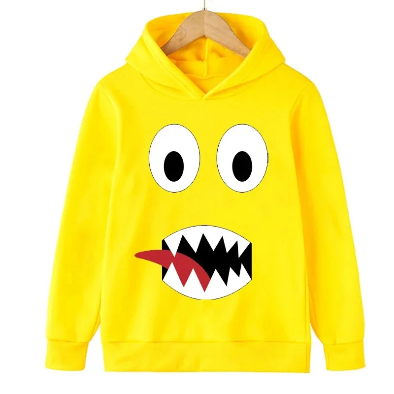 Autumn and Winter Rainbow Friends Hoodie Children Boys Clothing Children's Tops Casual Cartoon Print Warm Jackets Girls Long Sle