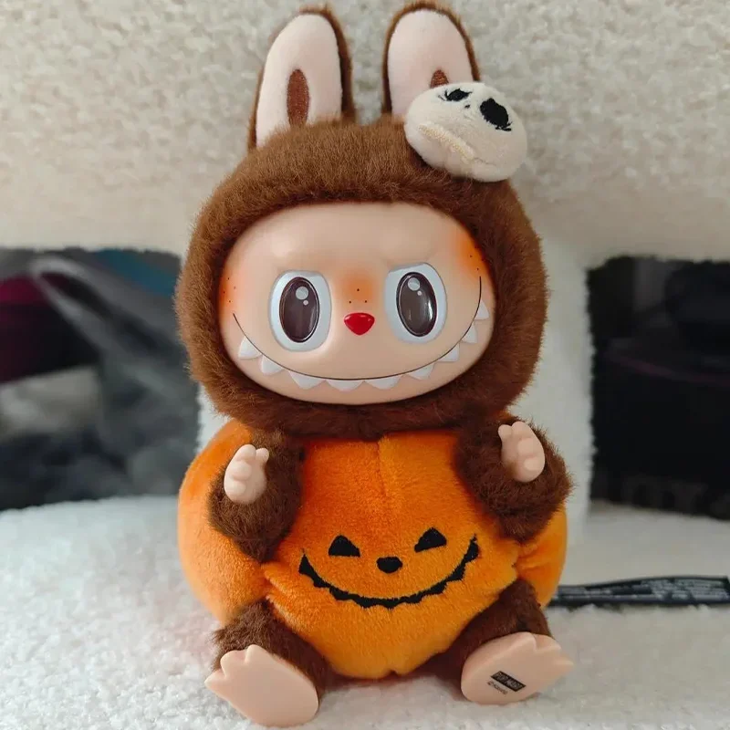 Labubu Plüsch-Anhänger, Kürbis-Monster, Vinyl, Sit-Down-Party, Blindbox, Figuren, Rucksack-Anhänger, Schlüsselanhänger, Raumdekoration, Geschenke
