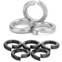 10pcs M2 M3 M4 M5 M6 M8 M10 M12 Black / StainlessSpring Washer Split Lock Elastic Gasket Spring