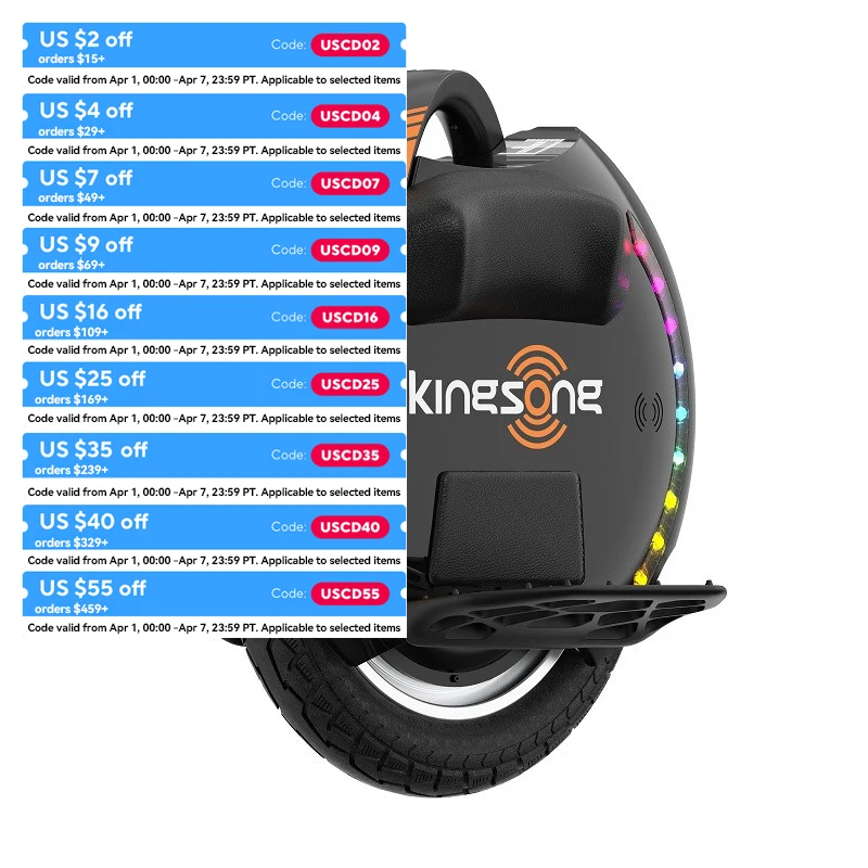 

US Stock Kingsong Electric Unicycle 14DPRO With 420Wh Battery 2400W Max Power 18.6Mph EUC