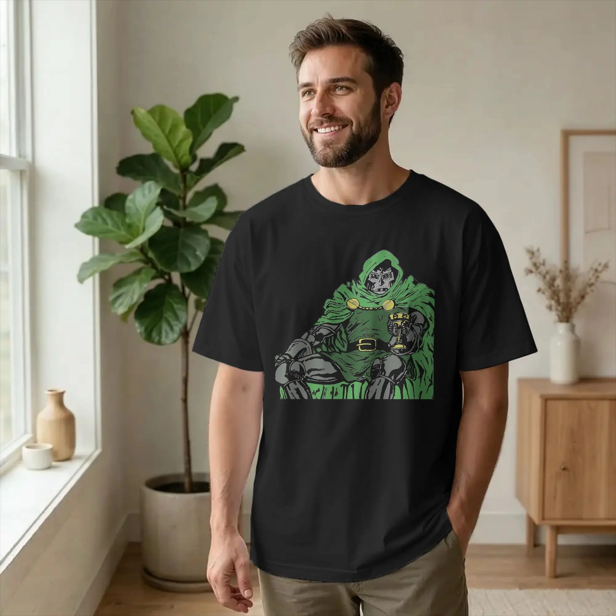 Funny Dr Dooms Supervillain   T Shirt Unisex 100%Cotton Short Sleeve Round Neck Summer Clothing