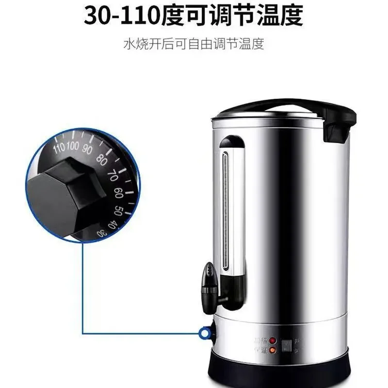 304 Stainless Steel Electric Heating Bucket Double Layer Food Grade Boiler for Tea Water Insulation Kettle Commercial Use
