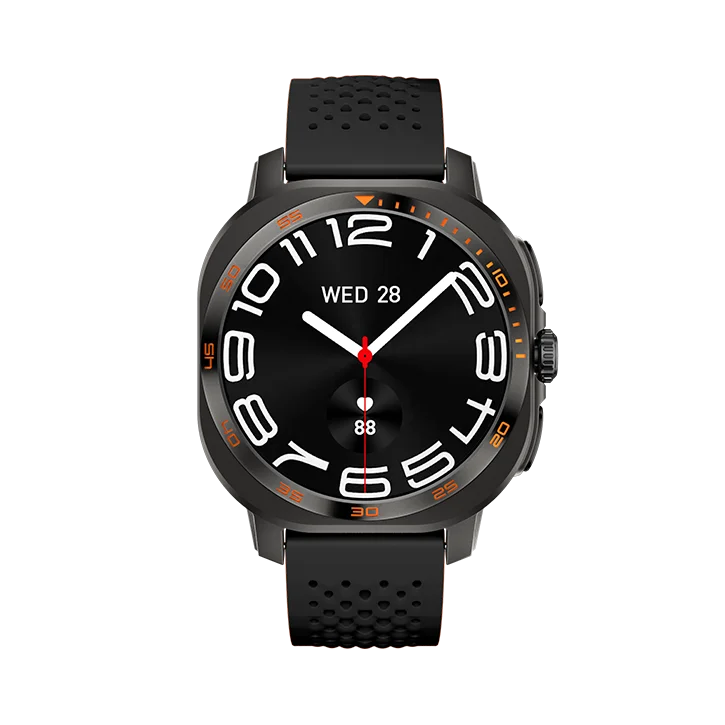 Aurafit AM32 3ATM Round Smart Watch Health Monitoring BT Calling Heart rate tracking Wireless Charging swimming Smartwatch