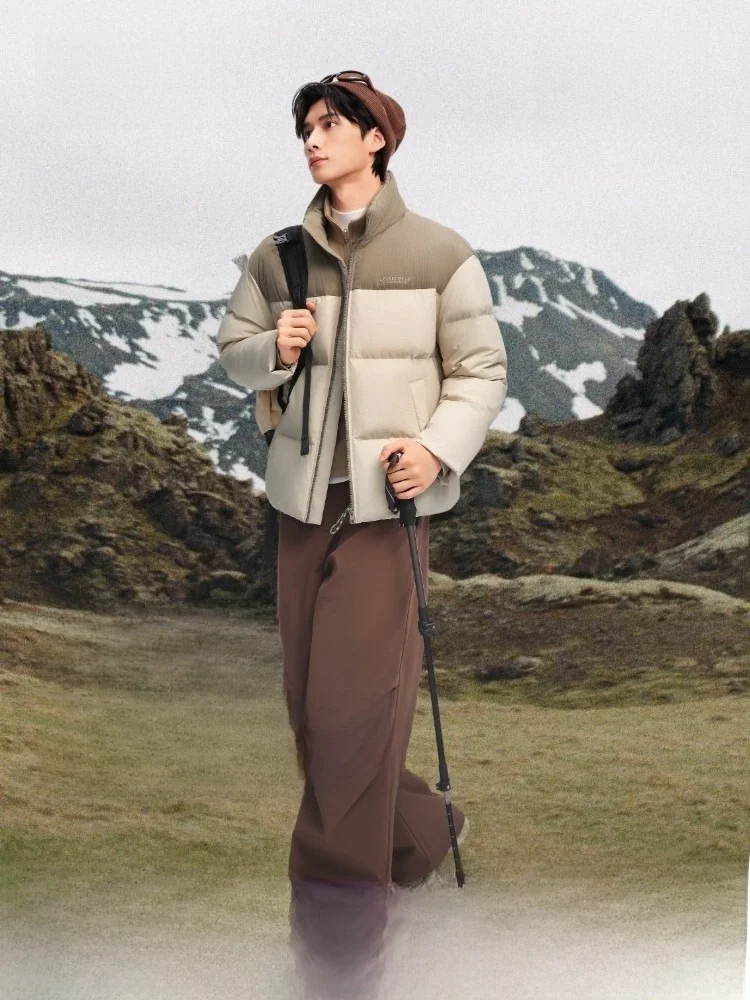 

Мужская утепленная куртка-пуховик Bosideng 2025 с воротником-стойкой, наполнителем из 90% пуха, с буквенным принтом, модная, для городских поездок