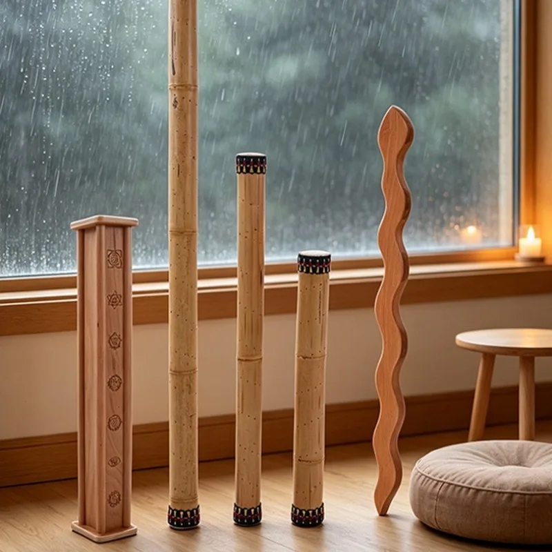 Relaxation Rain Stick Long Sustain Sound Yoga Sound Healing Rainmaker Shaker SPA Therapy Rainstick Meditation Orff Instrument