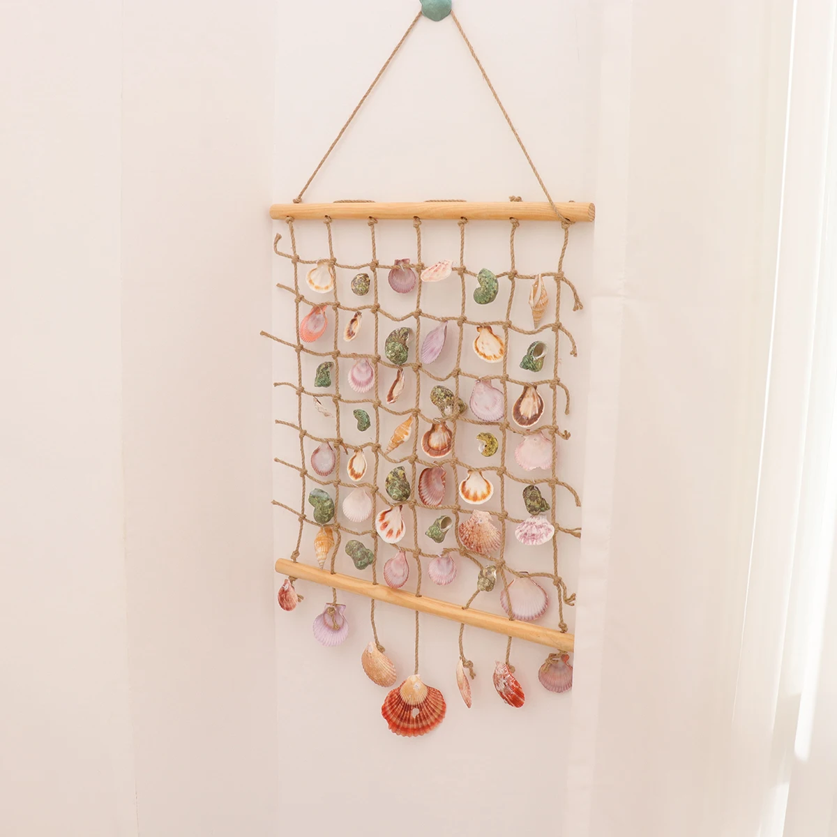 

Shell Hanging Curtain Door Bedroom Decor Seashell Macrame Wall Ornaments Mediterranean Home Bamboo Crafts Romantic