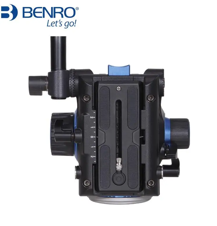 Benro S6PRO /S6N Fluid Video Head 65mm Flat Base 13.2 lb /6kg Payload