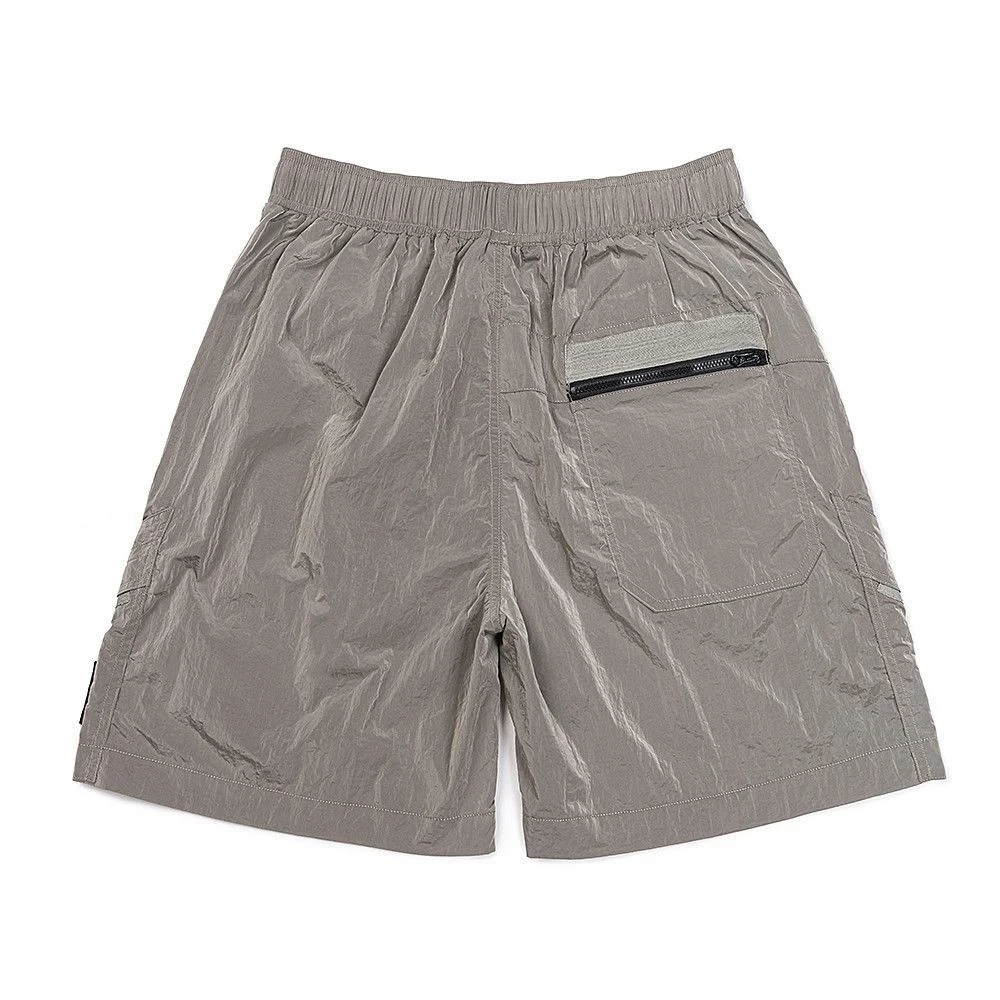 YFSTONE Trendy Metal Nylon Shorts Men's Sport Casual Quick Dry Summer Five-Point Pants Standard Fit mid Waist Polyester Fiber