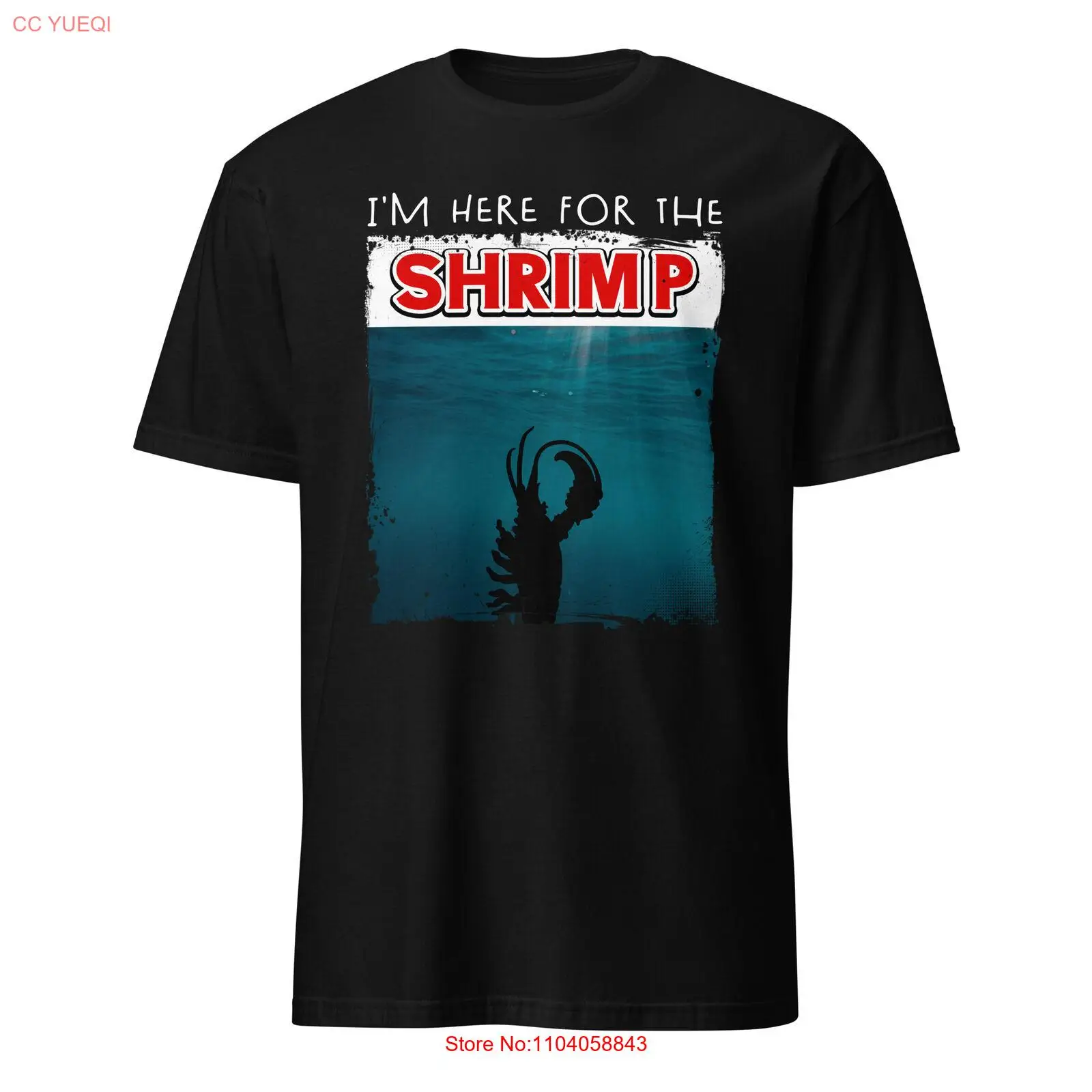 I'm Here For The Shrimp Tee, Prawn Seafood Lover Crawfish Vintage Unisex T-Shirt