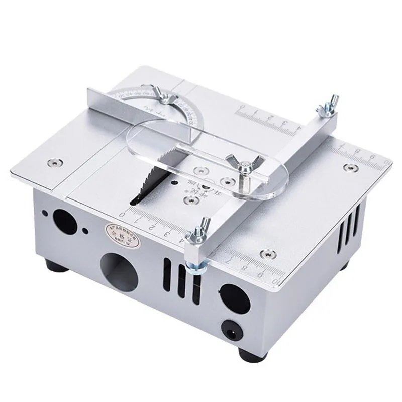 Woodworking Lathe Machine Mini Table Saws 63mm Blade Electric Small Bench Saws Desktop Saw PCB Model Cutting Tool DC24V Liftable