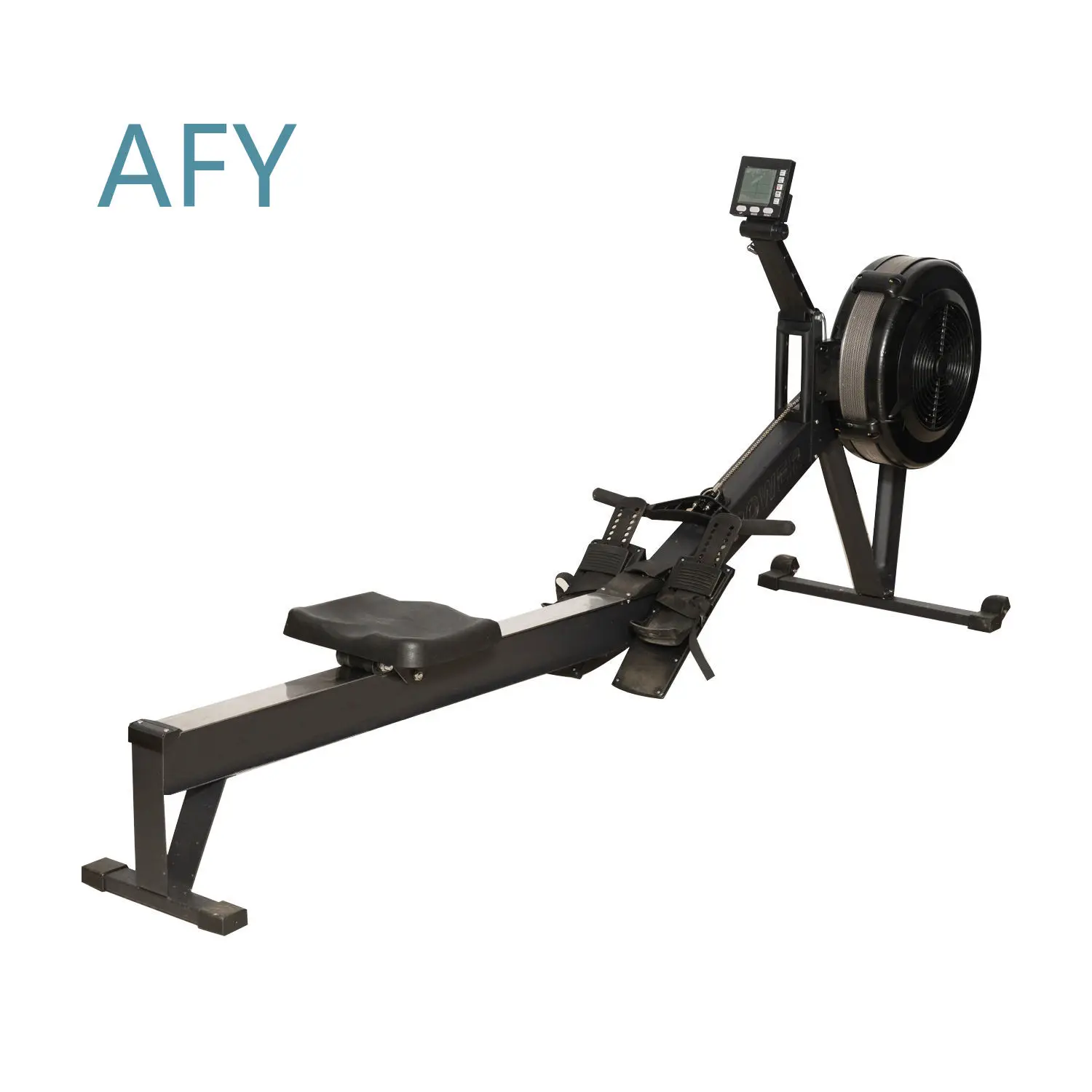 Foldable Air Resistance Rowing Machine for Home Commercial Gym Heavy Duty Steel Frame LCD Monitor 10 Level Adjustable