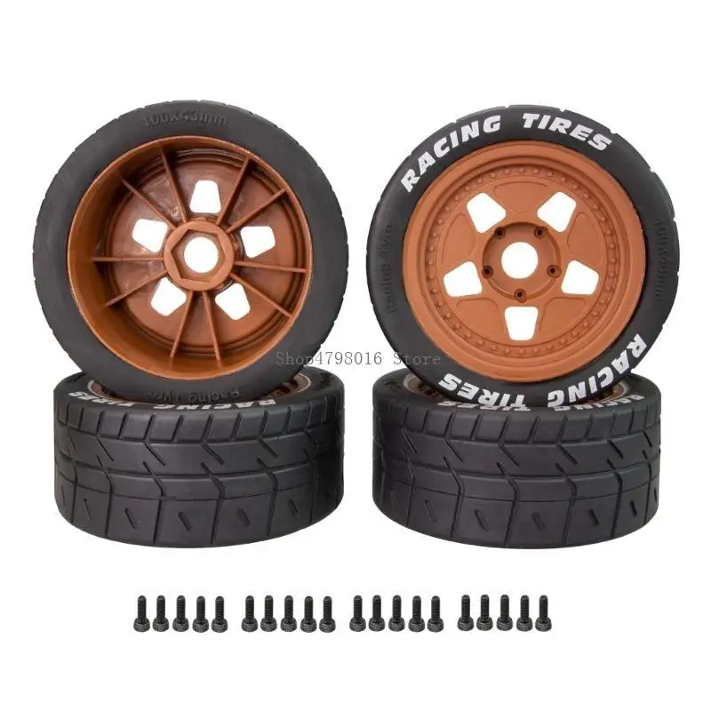 4pcs and Tires for 1/7 1/8 Remote Control Crawler Car Wheel Upgrades Car Tires