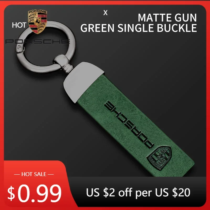 

Car Sticker For Porsche Cayman Cayenne 911 Macan Leather Car Emblem Keychain Key Ring Pendant Keyring Gift For Porsche Cayenne