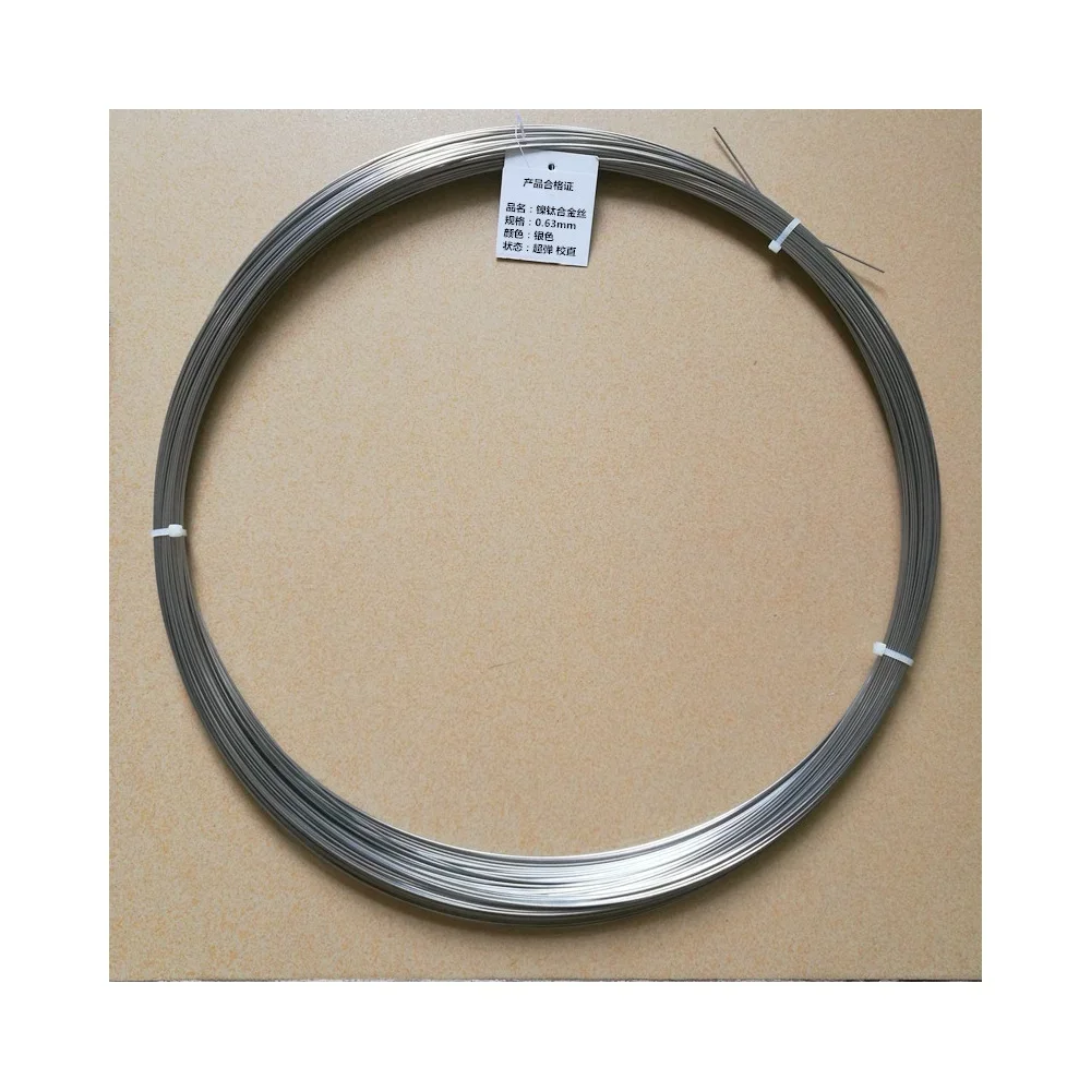 Super Elastic Nitinol Alloy White Color Nickel-Titanium Straight Wire Hyperelastic Filament