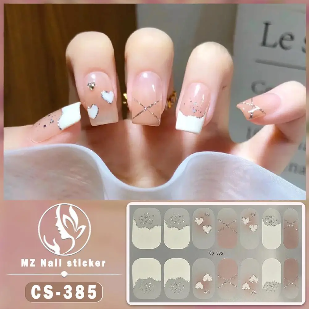 Vários estilos imprensa em unhas unhas falsas adesivo reutilizável sliders prego curado à prova dwaterproof água completa cobertura francesa unhas s f4f3