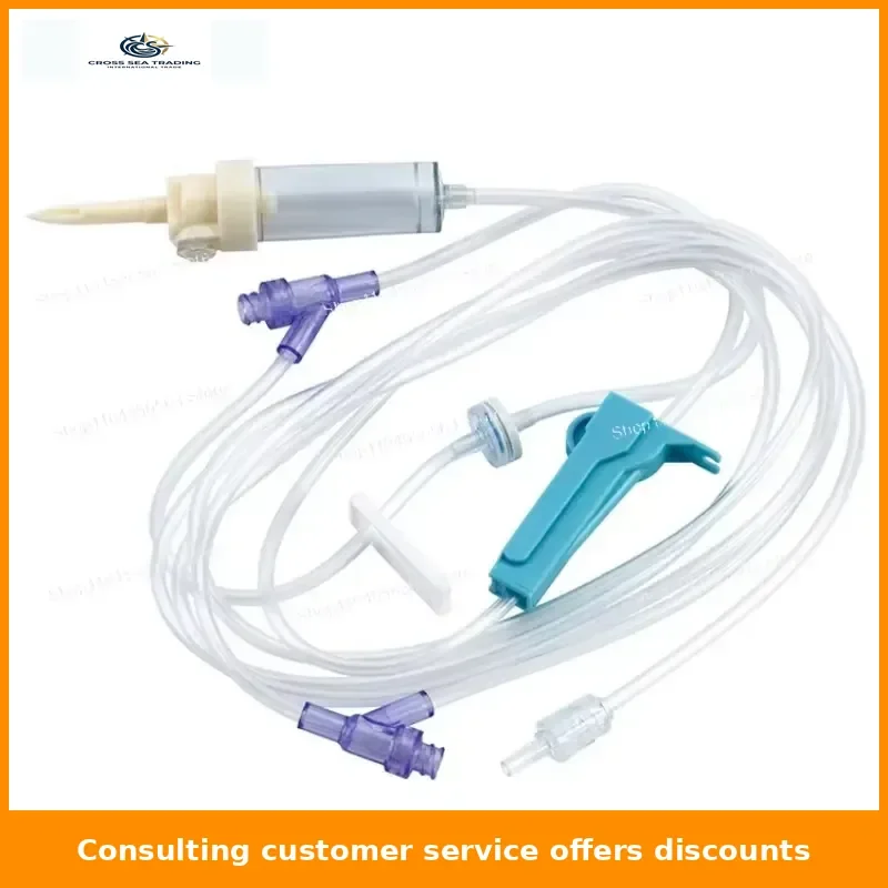 10pcs CE Sterile Intravenous Single-Use Infusion Tube Set - Sterile Administration - Includes Flow Regulator