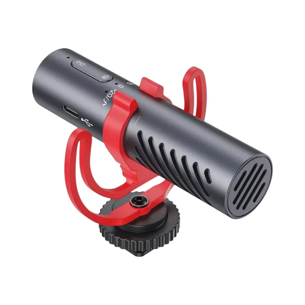 BOYA BY-MM1 Mini AI-geoptimaliseerde supercardioïde shotgunmicrofoon, voor iPhone 15/16/17, Android-telefoon, camera, pc en video-opnames