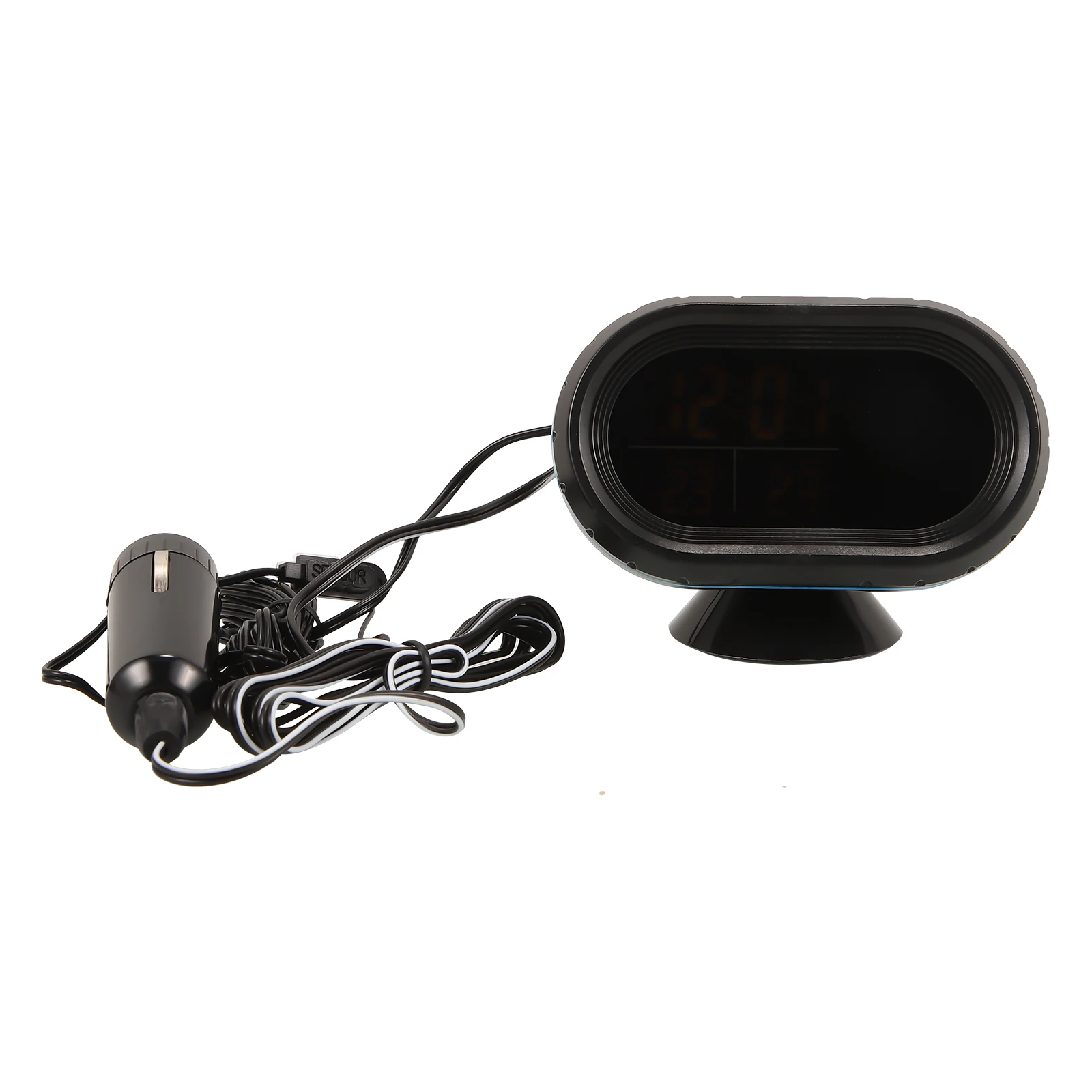 

Clock Thermometer 3-In-1 Voltmeter Temperature Monitor Automotive Dashboard Meter Indoor Outdoor Time Display