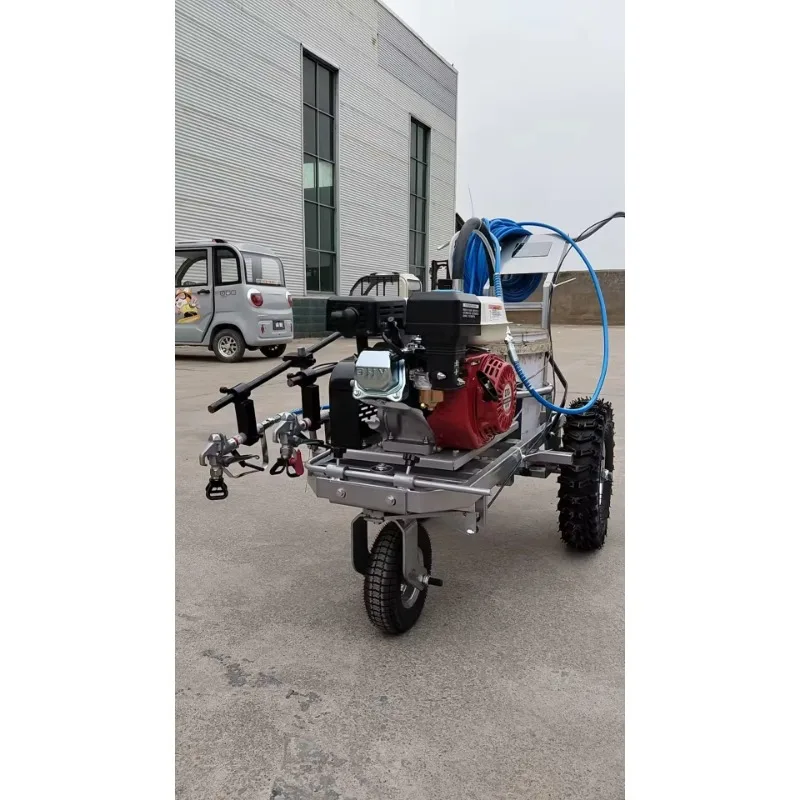 Manual Push Cold Coating Line Marker Stable Frame For Outdoor Pavement Lane Marking Construction