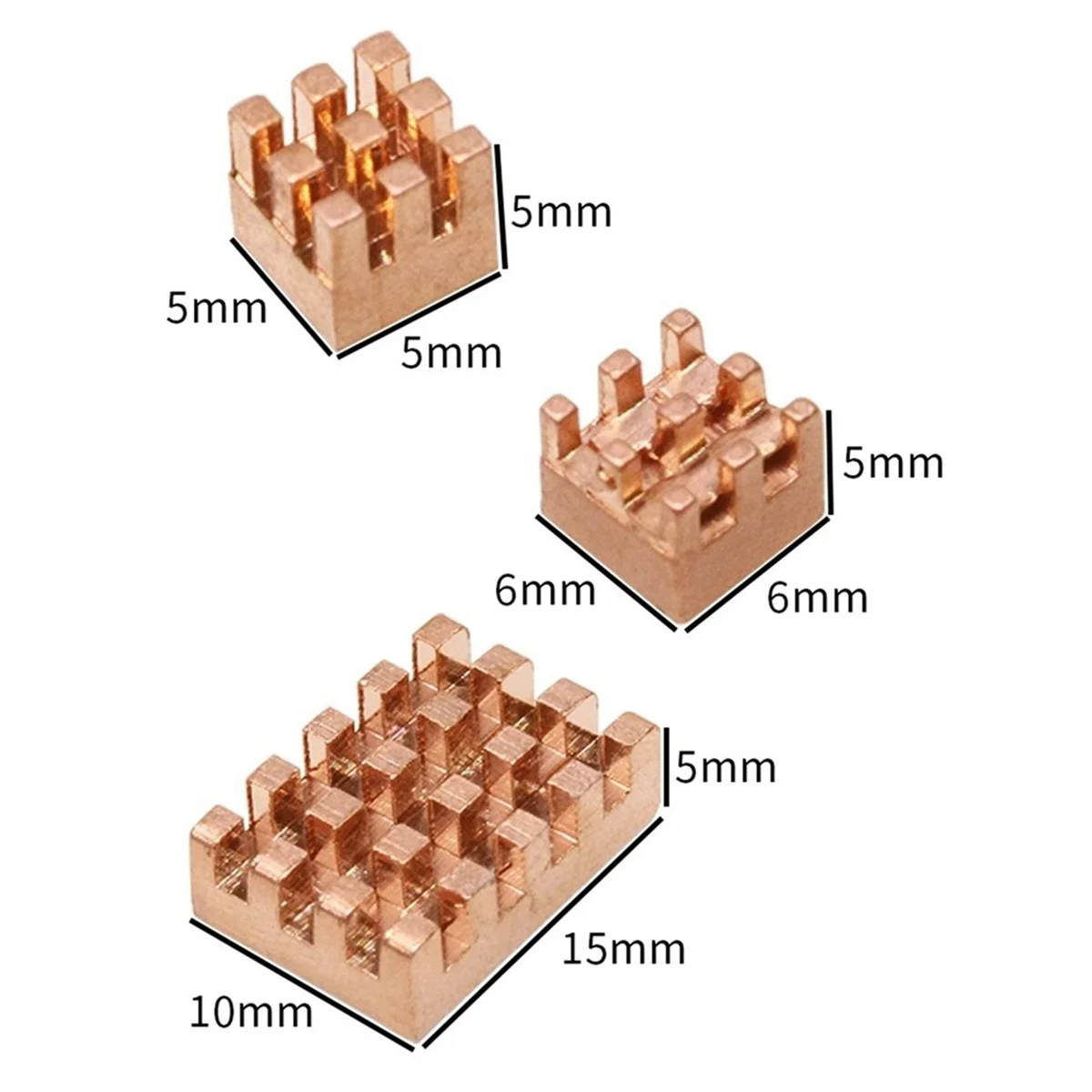 Heat Sink for Raspberry Pi5 Copper Thermal Heatsink Chip Thermal Heatsink with Adhesive Backing CPU Memory Slot Heatsink