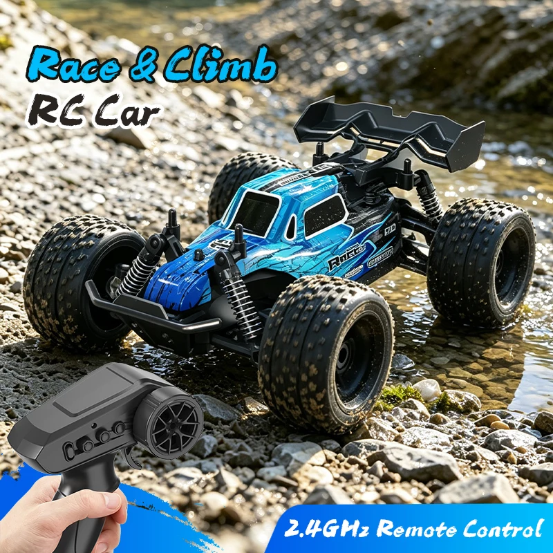 Nouvelle voiture RC électrique sans fil 2.4G à haute vitesse, modèle tout-terrain avec éclairage, pour la course et la compétition de drift, voiture télécommandée.