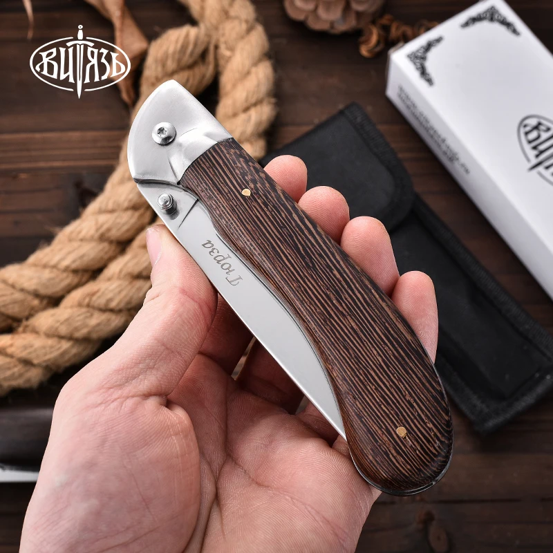 Wittyaz Jackknife Multifunction knife with wooden handle Bread slicing Emergency rescue tool Defense knife Fruit knife Hunting p