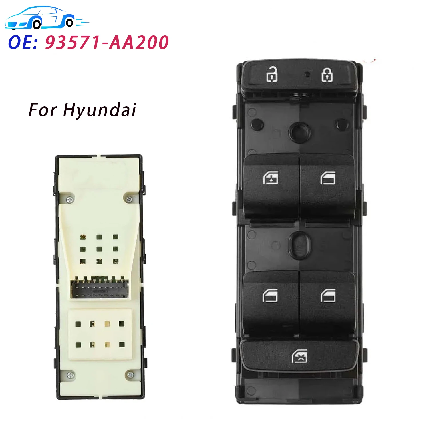 Electric Power Master Window Switch Lifter Control Button Fit for Hyundai Car Accessories 93571AA200 93571-AA200