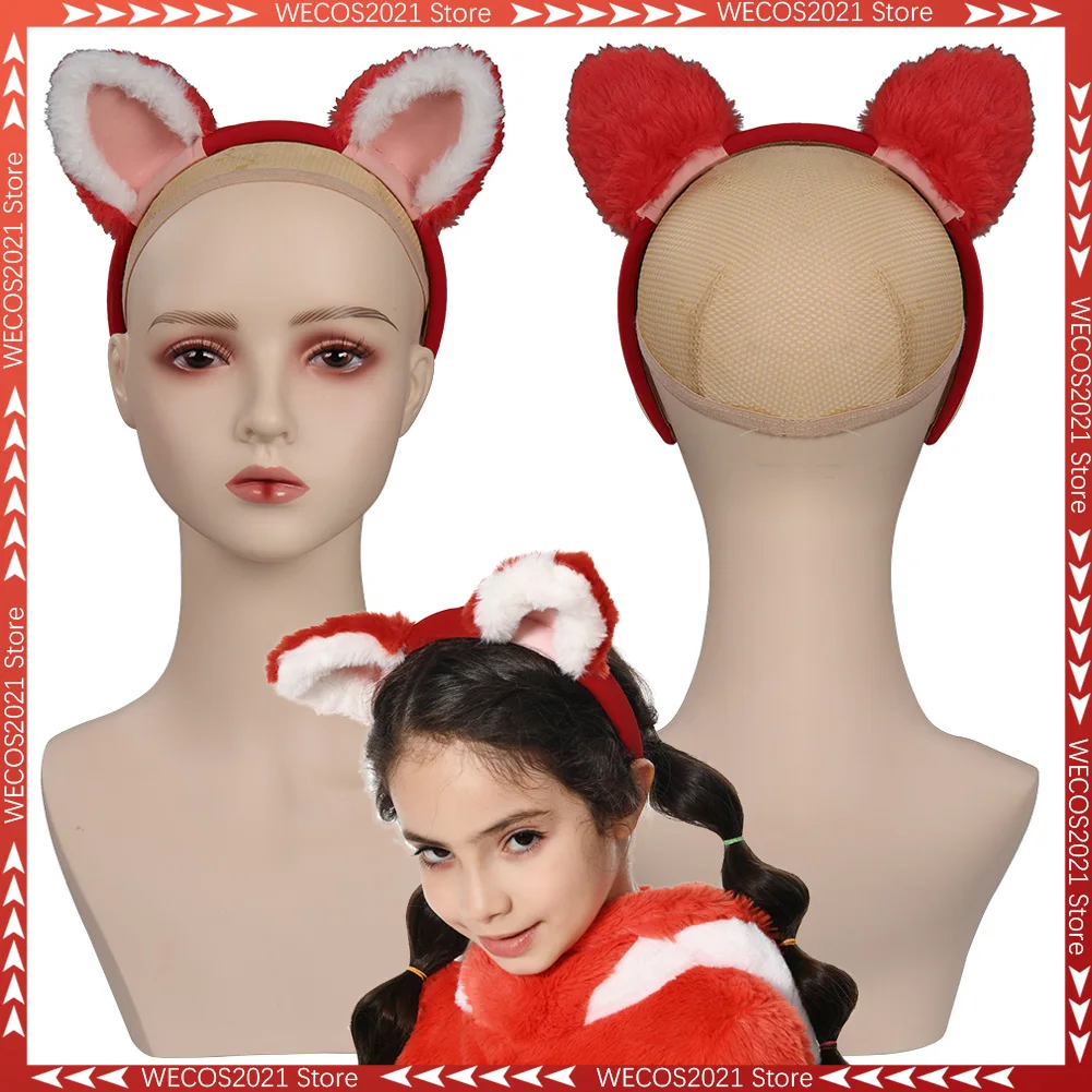 Movie Cartoon Turn To Red Abby Cosplay Costume Accessories Red Panda Headband For Girl Women Roleplay Fantasia Headwear