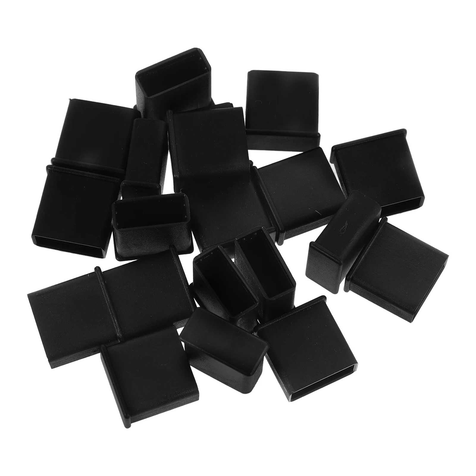 

20 Pcs USB Flash Drive Cover Port Protector Charging Plug Dust Proof Caps Black Hard PE Material Hardware Accessory